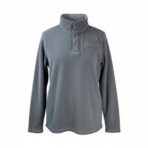 Free Fly Sweater Mens Medium Gray Snap Pullover Bamboo Fleece Long Sleeve